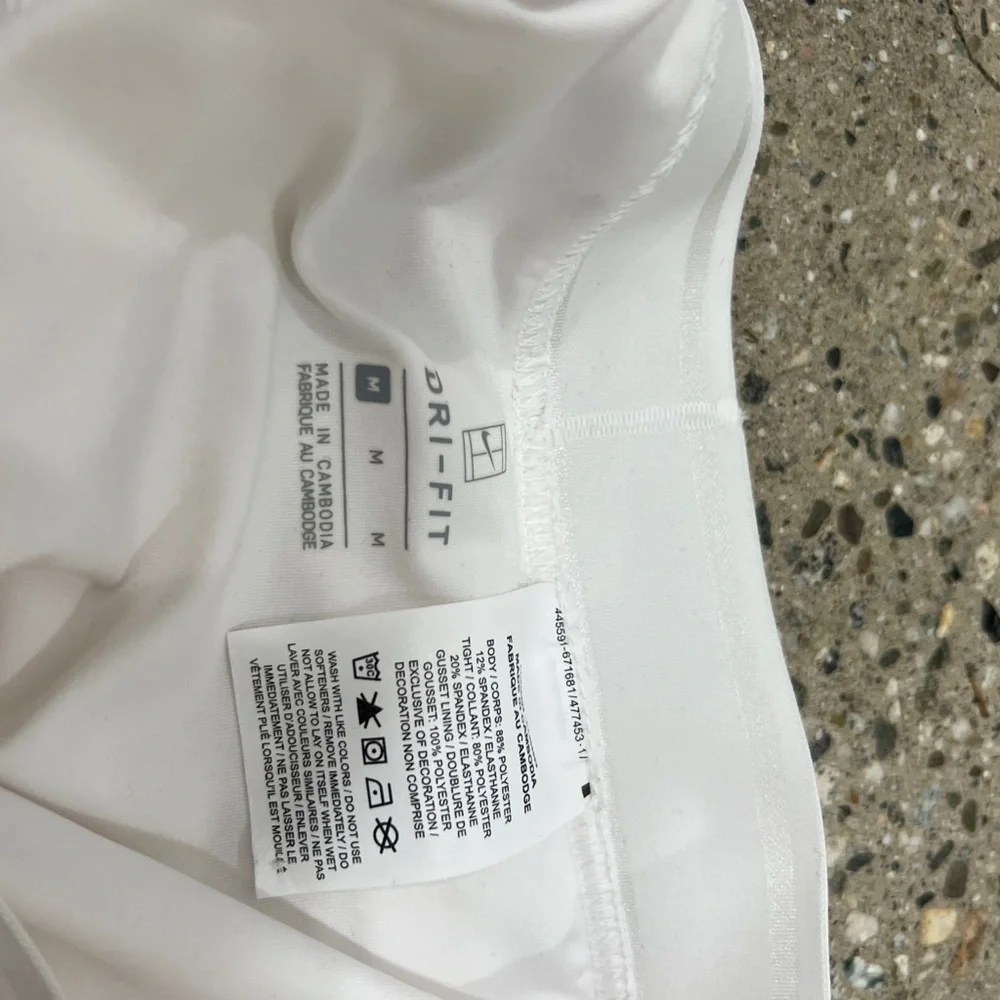Nike Dri-FIT White Athletic Skort M